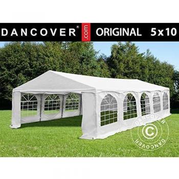 Carpa para Fiestas Original 5x10m PVC Arqueada Blanca