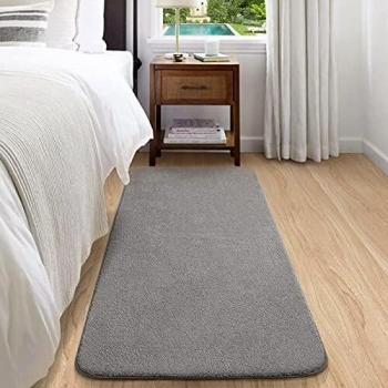 Color G Alfombra Habitación para Dormitorio Alfombras de Recibidor Pasillo Alfombrilla Moderna Rectangular para Salon Grande Alfombrillas Interior Moquetas Larga 60 x 160 cm Gris Claro