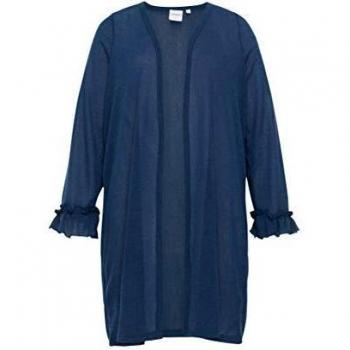 Junarose Jrfluf LS Knit Cardigan-S Chaqueta Punto, Azul