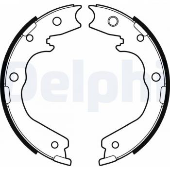 Juego de zapatas de freno DELPHI LS2137, incluye zapatas de freno para el sistema de freno de estacionamiento, fabricadas por DELPHI, modelo LS2137