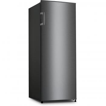 INFINITON CV-14N38 - Congelador vertical, Inox, 172 litros, Cíclico, Tecnología Defrost, 6 Cajones, Luz LED