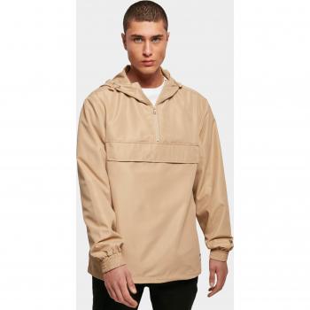 Urban Classics Men's Recycled Basic Pullover Jacket in Union Beige - XS