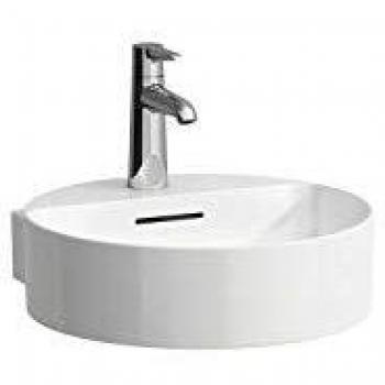 Lavabo de Mano Laufen VAL 400x425 mm, sin orificio para grifería, con rebosadero, color blanco LCC