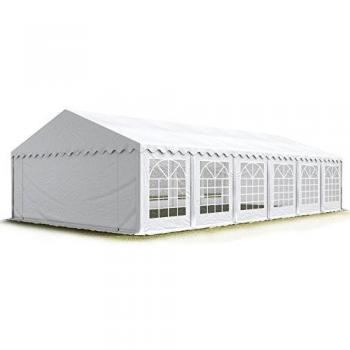 Carpa para fiestas TOOLPORT 6x12 m, lona PVC 700 n, impermeable, color blanco