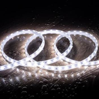 Tira LED Regulable 220V SMD2835 60LED/m Blanco Frío IP65 Ancho 12mm Corte cada 100cm 15m