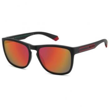 Polaroid Unisex Black Square Sunglasses 57MM with Prescription Options