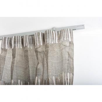 InCasa Barra para Cortina 32 x 12 mm, 180 cm. de Longitud, en Aluminio Cepillado – Completo