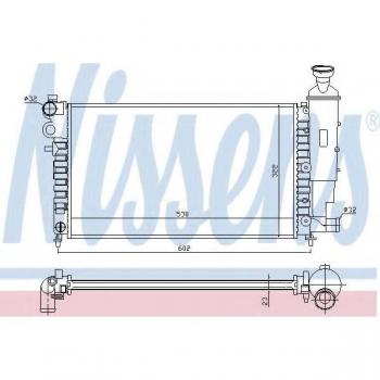 Radiador de refrigeración del motor NISSENS 61276 - Radiador de aluminio, compatible con vehículos específicos, diseño optimizado para una mejor circulación del líquido refrigerante, alta resistencia a la corrosión y fugas, fácil instalación
