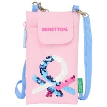 MONEDERO PORTAMOVIL BENETTON PINK 10x19cm