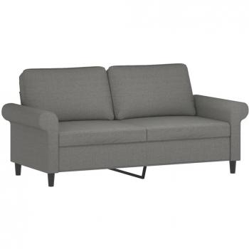 vidaXL Dark Grey Fabric 2-Seater Sofa 140 cm (55.1)