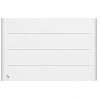 Radiador eléctrico fijo de inercia seca cerámica 2000W Bestherm Tanin horizontal blanco con conexión WiFi