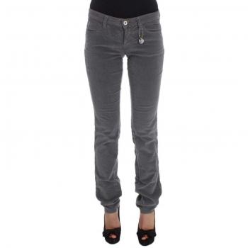 Costume National C’N’C Gray Cotton Super Slim Corduroys Jeans - W25