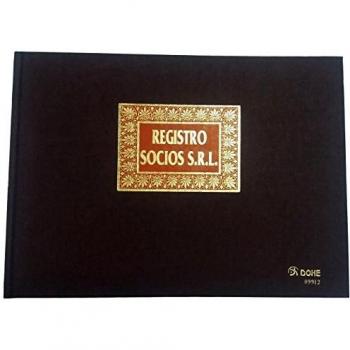 Dohe 9912 - Libro registro, registro de socios S.R.L., folio apaisado