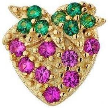 Piercing Earcandy Strawberry - Plata 925 y baño de oro 18k