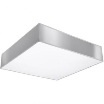 Aplique de Techo Horus 45 Gris E27 LEDBOX, Lámpara de Techo PVC Gris con 3 Focos Iluminación Interior LED