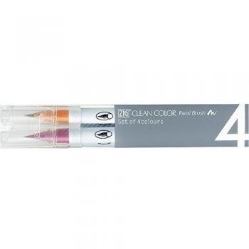 Kuretake ZIG Clean color real del cepillo 4VD color profundo RB-6000AT/4VD