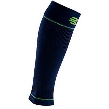 Bauerfeind Sports Compression Lower Leg Sleeve (x-long) - blue, Size: Large, unisex, suitable for ball and endurance sports, strengthens muscles