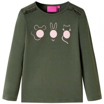Camiseta para Niños Manga Larga Estampado de Animales Jersey Ropa Infantil