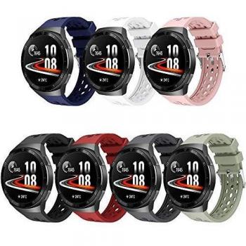 Yaspark correa huawei watch gt2e correa de silicona de diseno poroso de repuesto de dos colores adecuada para huawei watch gt2ez