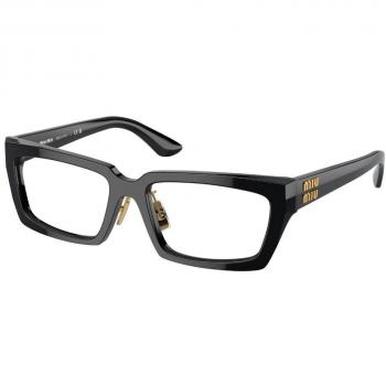 Miu Miu MU04XVF Asian Fit 1AB1O1 Gafas Recetadas para Mujer Negras