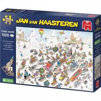 Rompecabezas Jan Van Haasteren - Todo va cuesta abajo (1000 piezas)