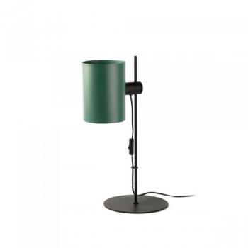 Lámpara de mesa Guadalupe ajustable en metal negro y verde, E27, 55 cm