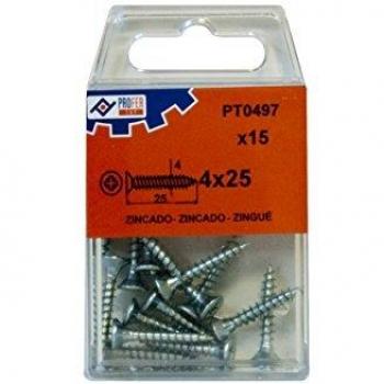 PROFER TOP - Tirafondo C/Plana Pozi Zn C/15 Profer Top 4X25 Mm