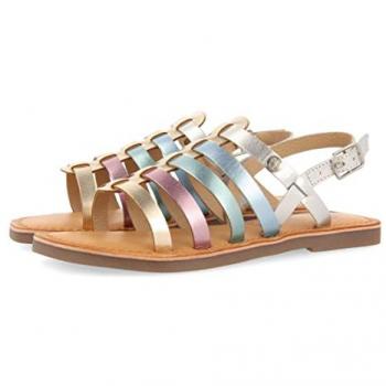 Gioseppo Sandalias Piel Cangrejera Multicolor Niñas - Cómodas y Estilosas, Sandalia, Multicolor, 37 EU