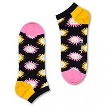 Calcetines Bajos Happy Socks Sunny Smile Unisex Color Negro-Rosa-Amarillo Talla 41-46