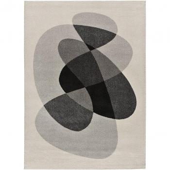 Universal XXI Alfombra geométrica Ashley 47 Gris