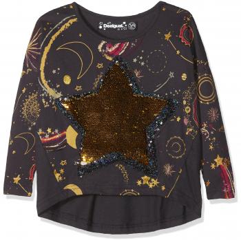 Desigual Ts_calonge, Camisa Manga Larga para Niñas, Gris