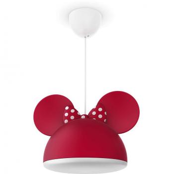 Philips Disney Minnie Mouse - Lámpara colgante, iluminación interior, luz blanca cálida, casquillo E27, color rojo