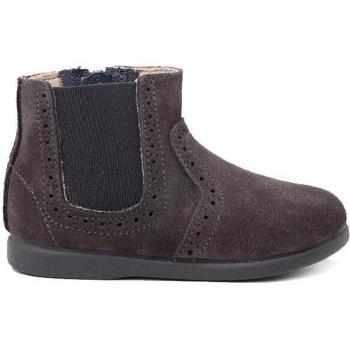Botas de bebé niña de piel con cremallera