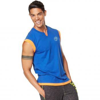 Zumba Fitness Bootcamp Muscle - Camiseta para hombre, color azul violeta, talla XL