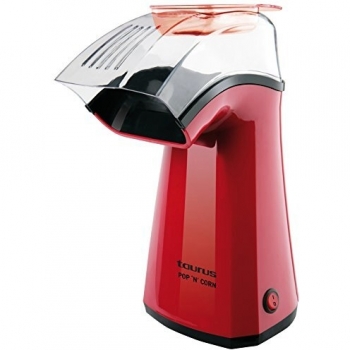 Palomitero Taurus Pop'N'Corn, 1100W, Material Plástico, Color Rojo