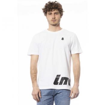 Invicta White Cotton T-Shirt - S, T-Shirts, male, White, Size: S, Logo Print Crewneck Tee