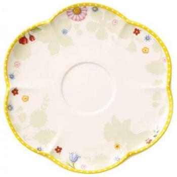 Villeroy & Boch Spring Awakening 17 cm Coffee/Tea Saucer, Yellow and White Porcelain