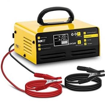 Cargador de batería para coche compacto y potente - 12V-24V 15/25A inteligente