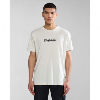 Camiseta S-Box SS 4 de hombre Napapijri con dibujo frontal de manga corta en color N1A White Whisper