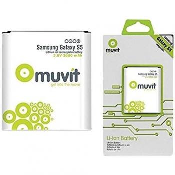 Muvit MUBAT0030 - Batería de litio de 2800 mAh para Samsung Galaxy S5
