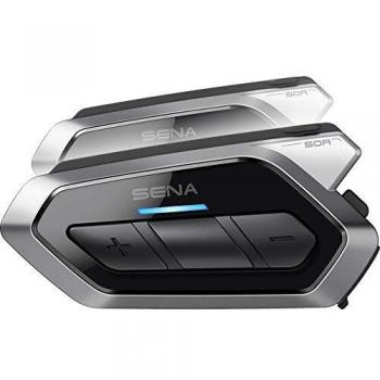 Sena 50R Dispositivo de comunicación Bluetooth con diseño delgado, tecnología Mesh Intercom, Dual Pack