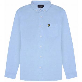 Lyle & Scott Regular Fit Light Weight Oxford Shirt - X41 Riviera - Blue - Size Large - Male