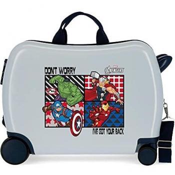Marvel Los Vengadores All Avengers Maleta Infantil Multicolor 50x38x20 cms Rígida ABS Cierre combinación 34L 2,1Kgs 4 Ruedas Equipaje de Mano