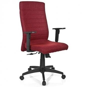 hjh OFFICE Silla de Oficina operativa, Tela, Rojo Oscuro