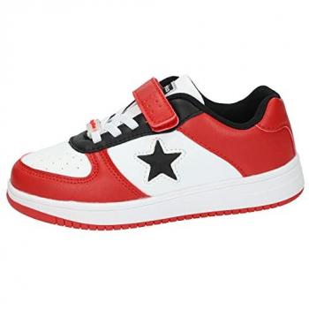 Zapatillas Deportivas Conguitos Estrella Rojo-Blanco con Luces, Talla 31 para Niños