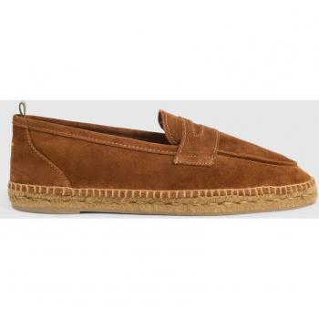 Castañer NACHO T/186 Alpargatas planas de hombre en camel de cuero vacuno