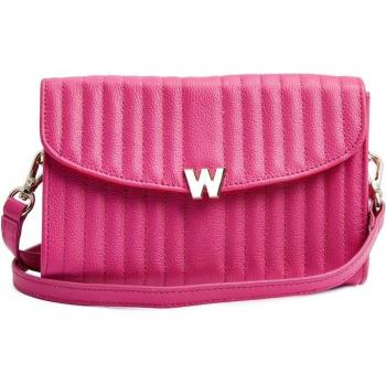 Wolf Mimi Pink Leather Crossbody Bag with Wristlet