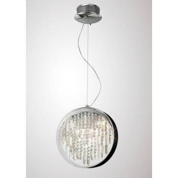 Lámpara colgante Geo con pantalla negra, 9 bombillas G4, cromo pulido y cristal, no compatible con LED/CFL