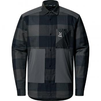 Camisa de hombre Insulated Timmer Haglöfs, manga larga, color negro gris oscuro, talla XL