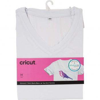 Camiseta Blanca Personalizable para Plotter de Corte Cricut Mujer Talla M
